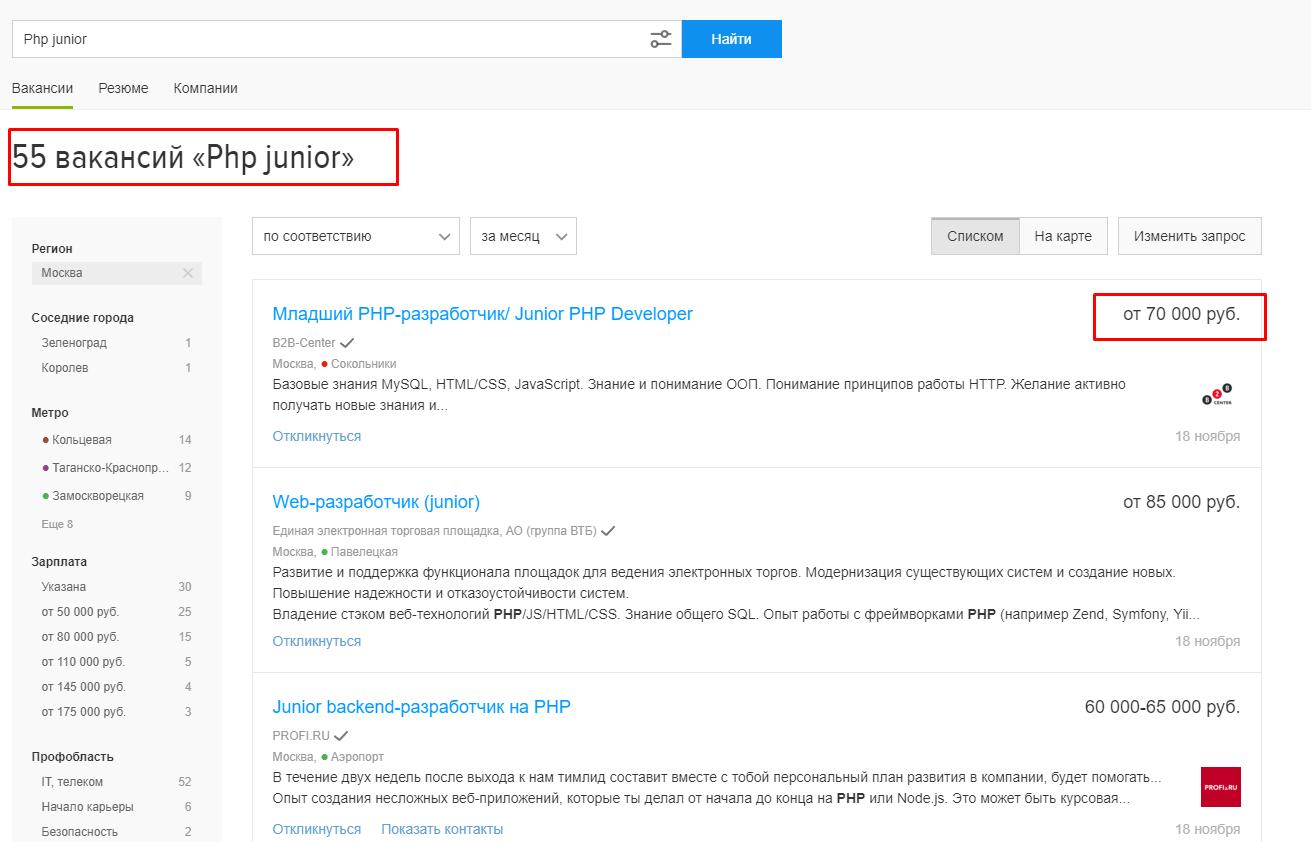 Джуниор удаленно. Php зарплата. Сколько зарабатывают на создании сайтов. Зарплата JAVASCRIPT разработчиков фото с HEADHUNTER.