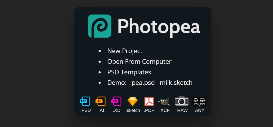 открыть сервис Photopea