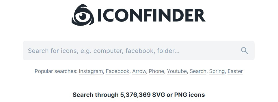 открыть сервис Iconfinder