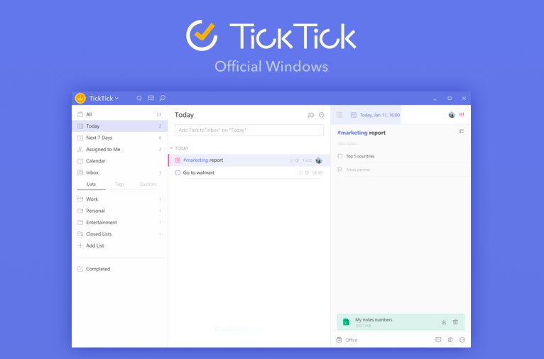 TickTick — тайм-менеджмент