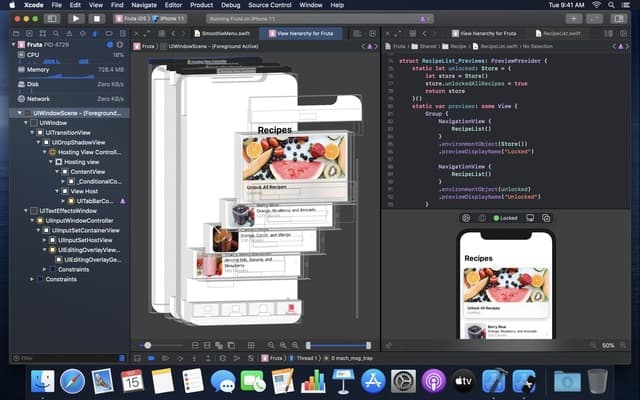Интерфейс Xcode — среды разработки приложений для iOS