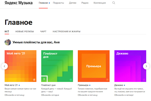 Алгоритмы Яндекс.Музыки