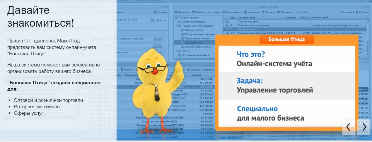 открыть сервис Большая Птица