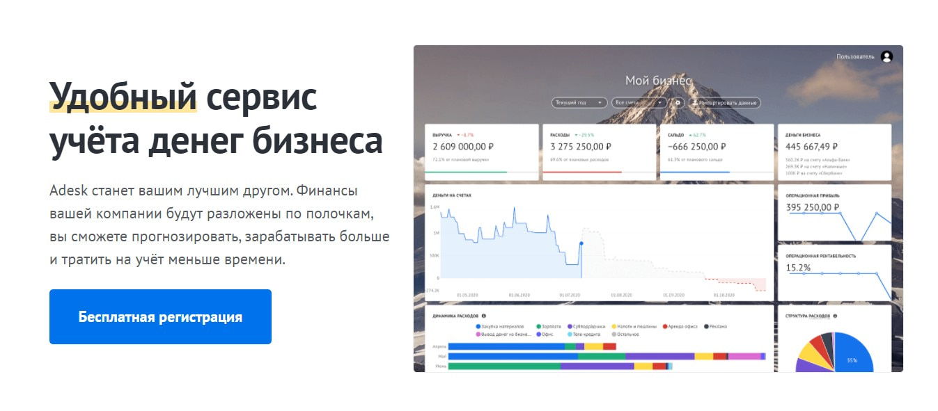 открыть сервис Adesk