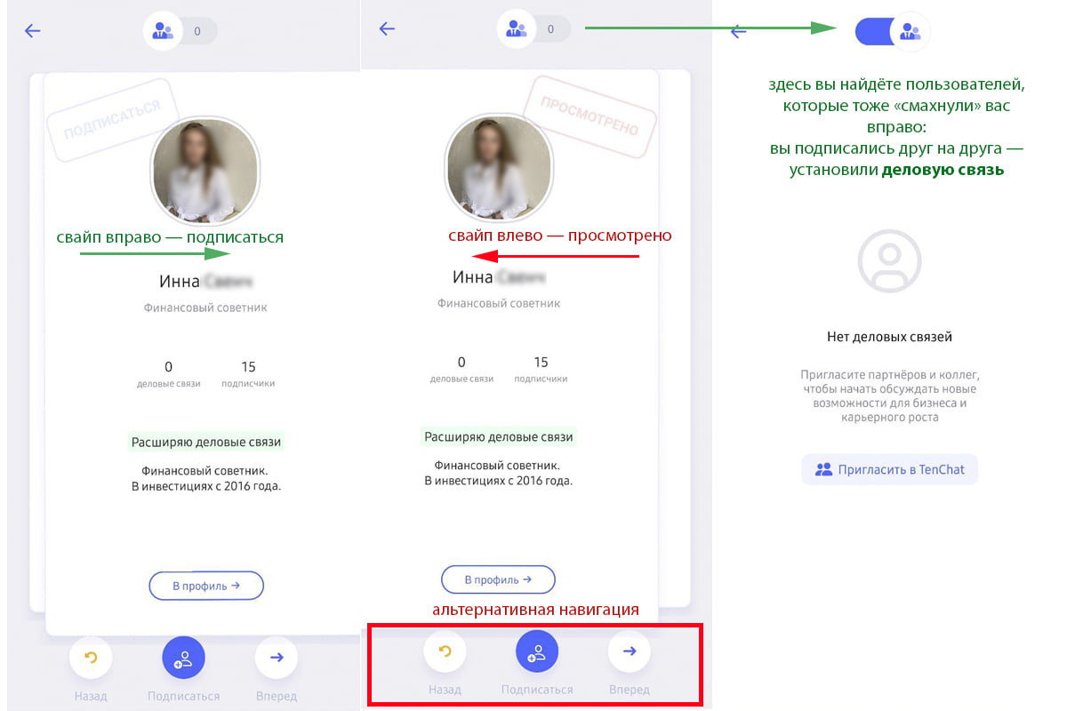 Вы можете перейти в профиль пользователя