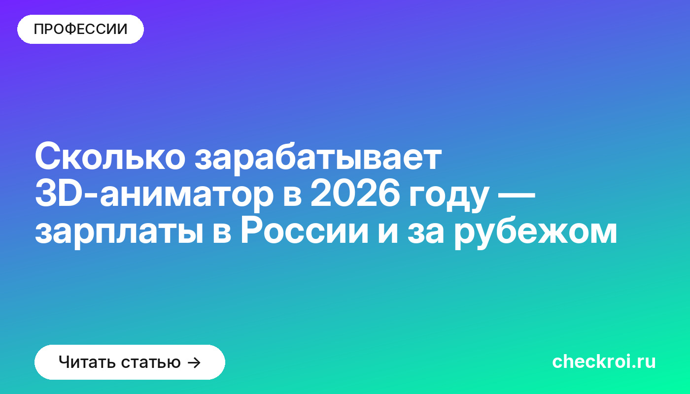 Сколько зарабатывает 3D-аниматор в [current_year] году — зарплаты в России и за рубежом