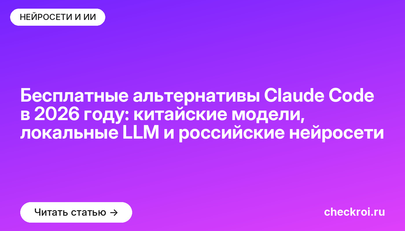 Бесплатные альтернативы Claude Code в [current_year] году: китайские модели, локальные LLM и российские нейросети