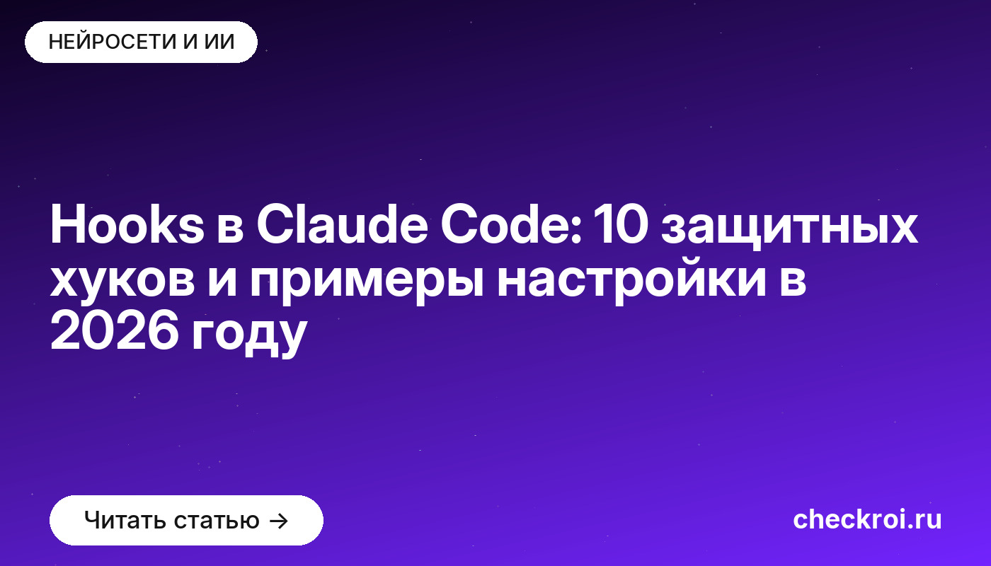 Hooks в Claude Code: 10 защитных хуков и примеры настройки в 2026 году