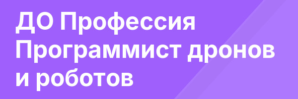 ДО Профессия Программист дронов и роботов