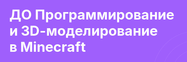 ДО Программирование и 3D-моделирование в Minecraft