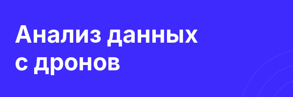 Анализ данных с дронов