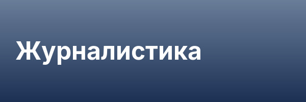 Журналистика