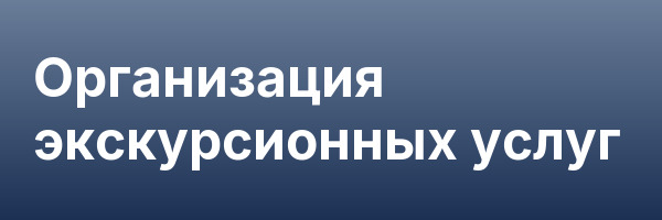 Организация экскурсионных услуг