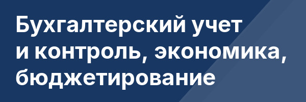 Бухгалтерский учет и контроль, экономика, бюджетирование