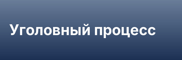 Уголовный процесс