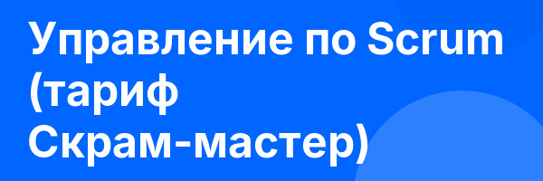 Управление по Scrum (тариф Скрам-мастер)