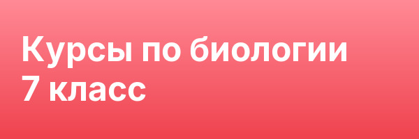 Курсы по биологии 7 класс