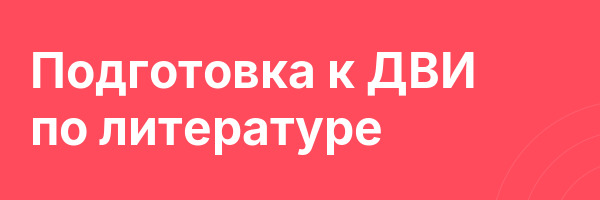 Подготовка к ДВИ по литературе