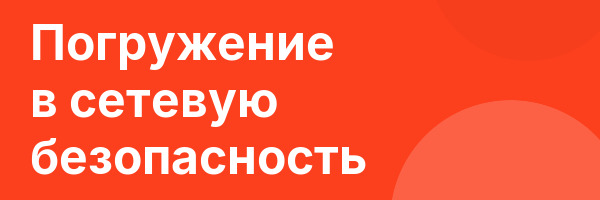 Погружение в сетевую безопасность