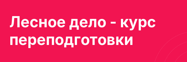 Лесное дело — курс переподготовки
