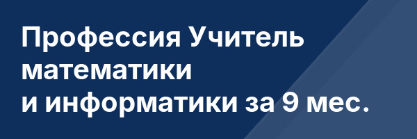 Профессия Учитель математики и информатики за 9 мес.