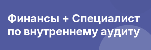 Финансы + Специалист по внутреннему аудиту