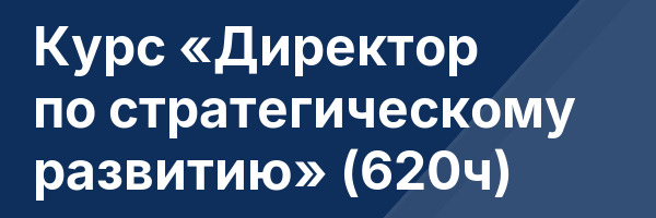 Курс «Директор по стратегическому развитию» (620ч)