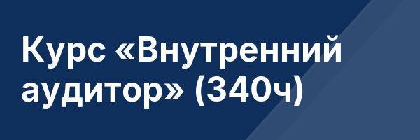 Курс «Внутренний аудитор» (340ч)