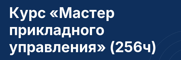 Курс «Мастер прикладного управления» (256ч)