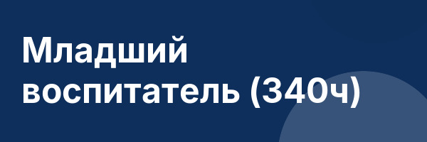 Младший воспитатель (340ч)