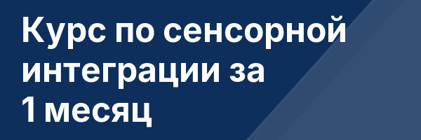 Курс по сенсорной интеграции за 1 месяц