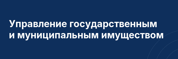 Управление государственным и муниципальным имуществом