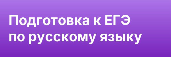 Подготовка к ЕГЭ по русскому языку