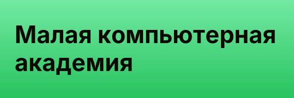 Малая компьютерная академия
