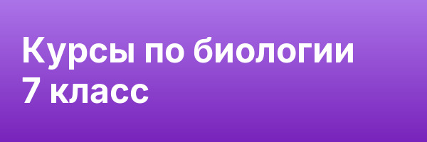 Курсы по биологии 7 класс