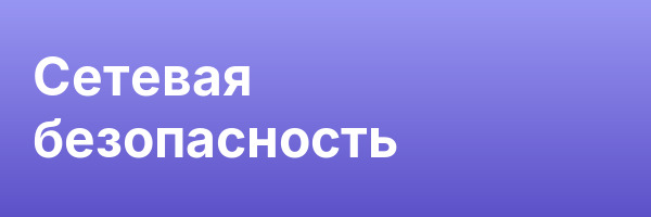 Сетевая безопасность