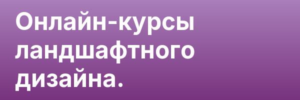 Онлайн-курсы ландшафтного дизайна.