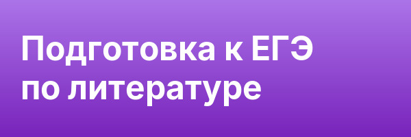Подготовка к ЕГЭ по литературе
