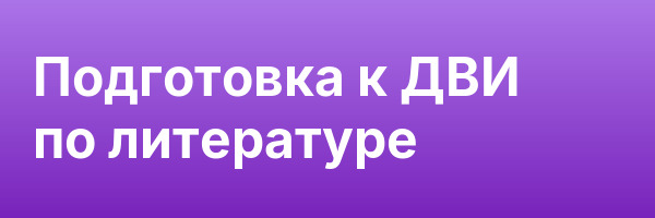 Подготовка к ДВИ по литературе