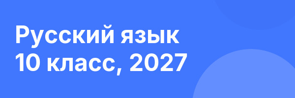 Русский язык 10 класс, 2027