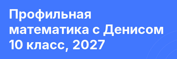 Профильная математика с Денисом 10 класс, 2027