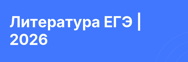 Литература ЕГЭ | 2026