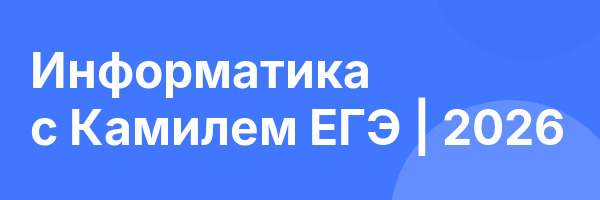 Информатика с Камилем ЕГЭ | 2026