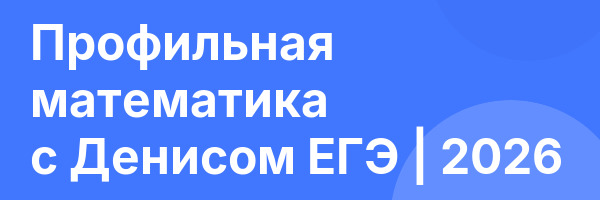 Профильная математика с Денисом ЕГЭ | 2026