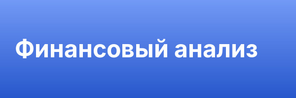 Финансовый анализ