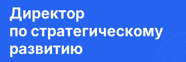 Директор по стратегическому развитию