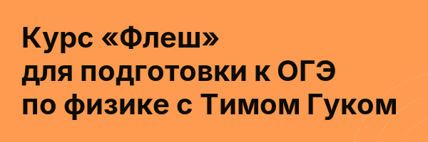 Курс «Флеш» для подготовки к ОГЭ по физике с Тимом Гуком
