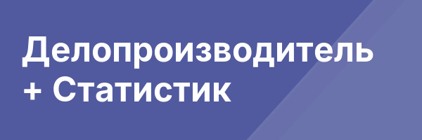 Делопроизводитель + Статистик