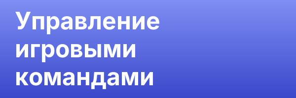 Управление игровыми командами