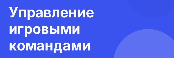 Управление игровыми командами